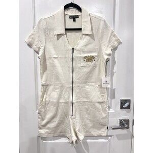 Body Glove Radiant Coveralls in Cream Women Size Large Romper Zip NWT